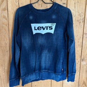 Levi's Denim Sweatshirt Blue Logo Long Sleeve women's XL